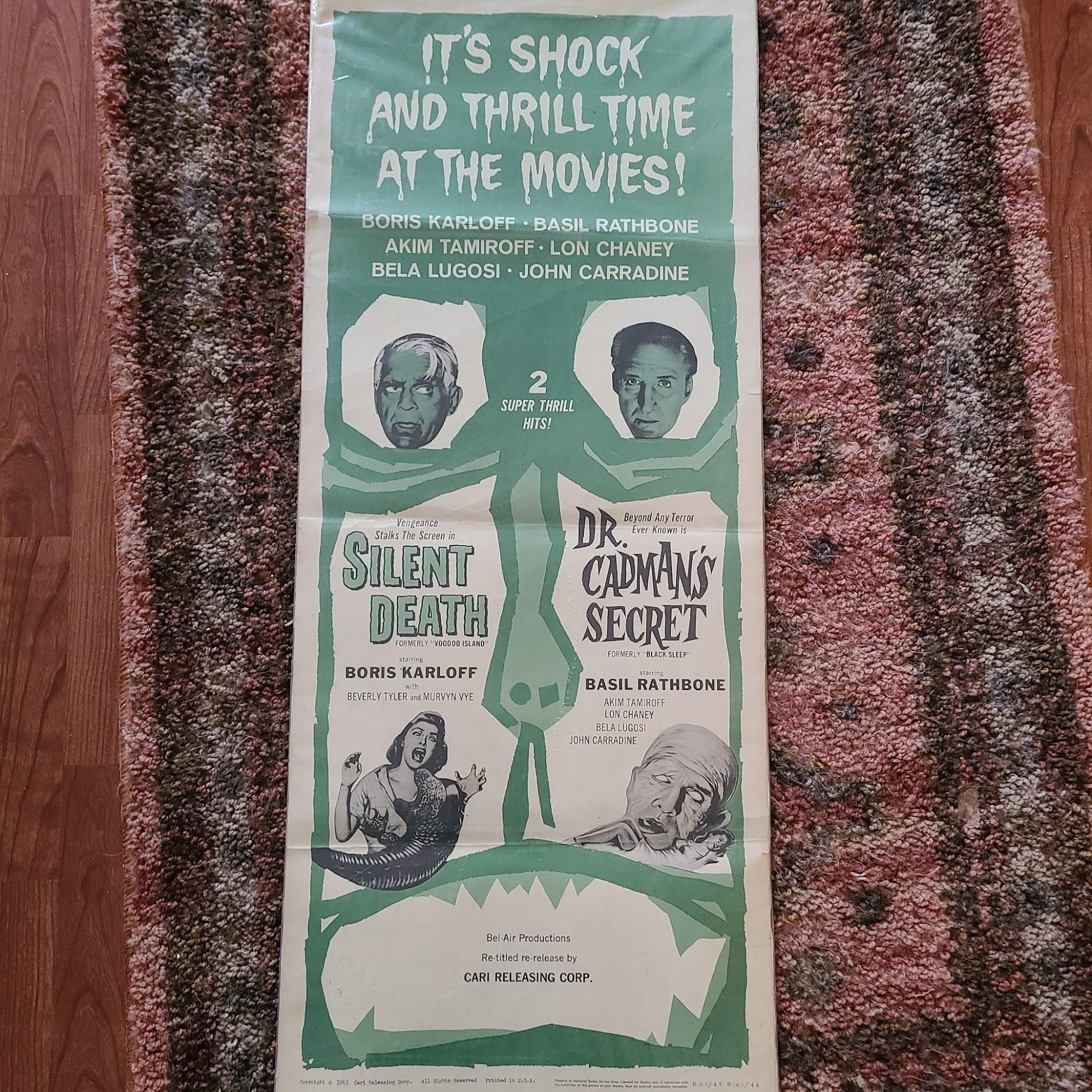 Silent Death/ Dr. Cadman's Secret R1961 Inserts