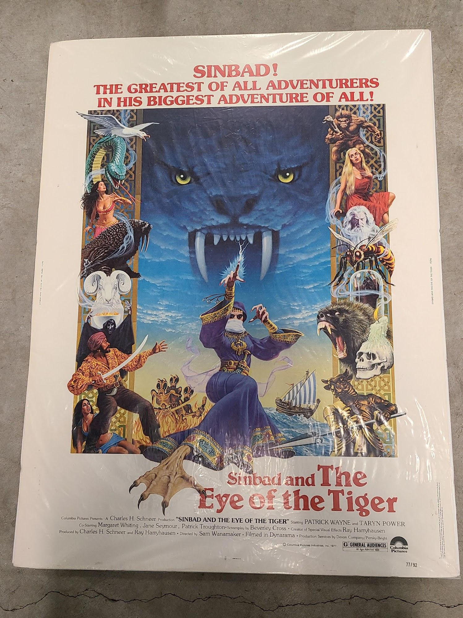 Sinbad and The Eye Of The Tiger 1977 UK/US 30x40