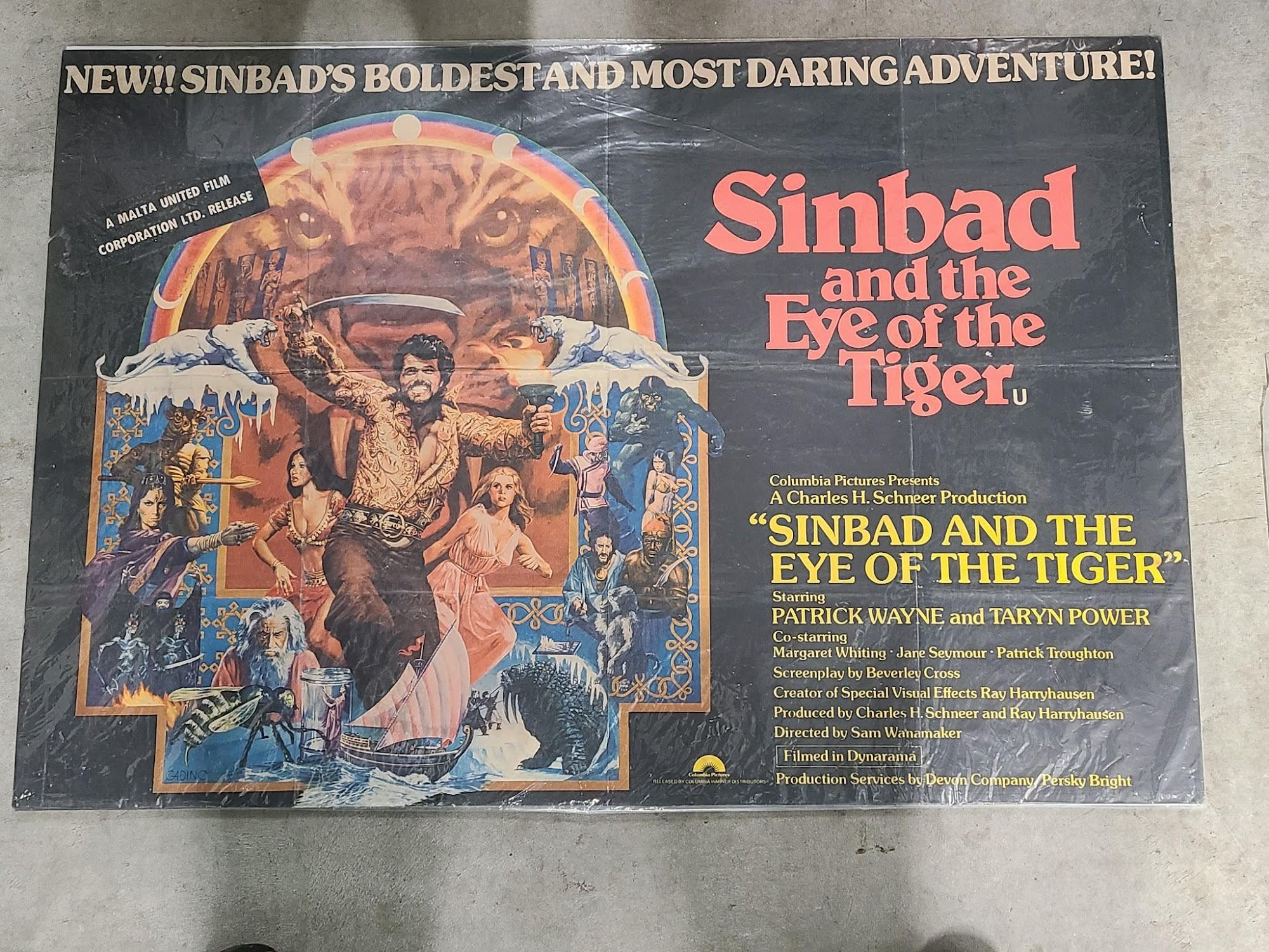 Sinbad and The Eye Of The Tiger 1977 UK/US 30x40
