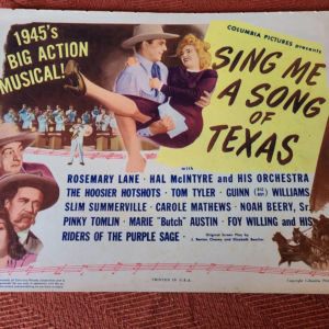 Sing Me A Song Of Texas 1945 Western Lobby Cards