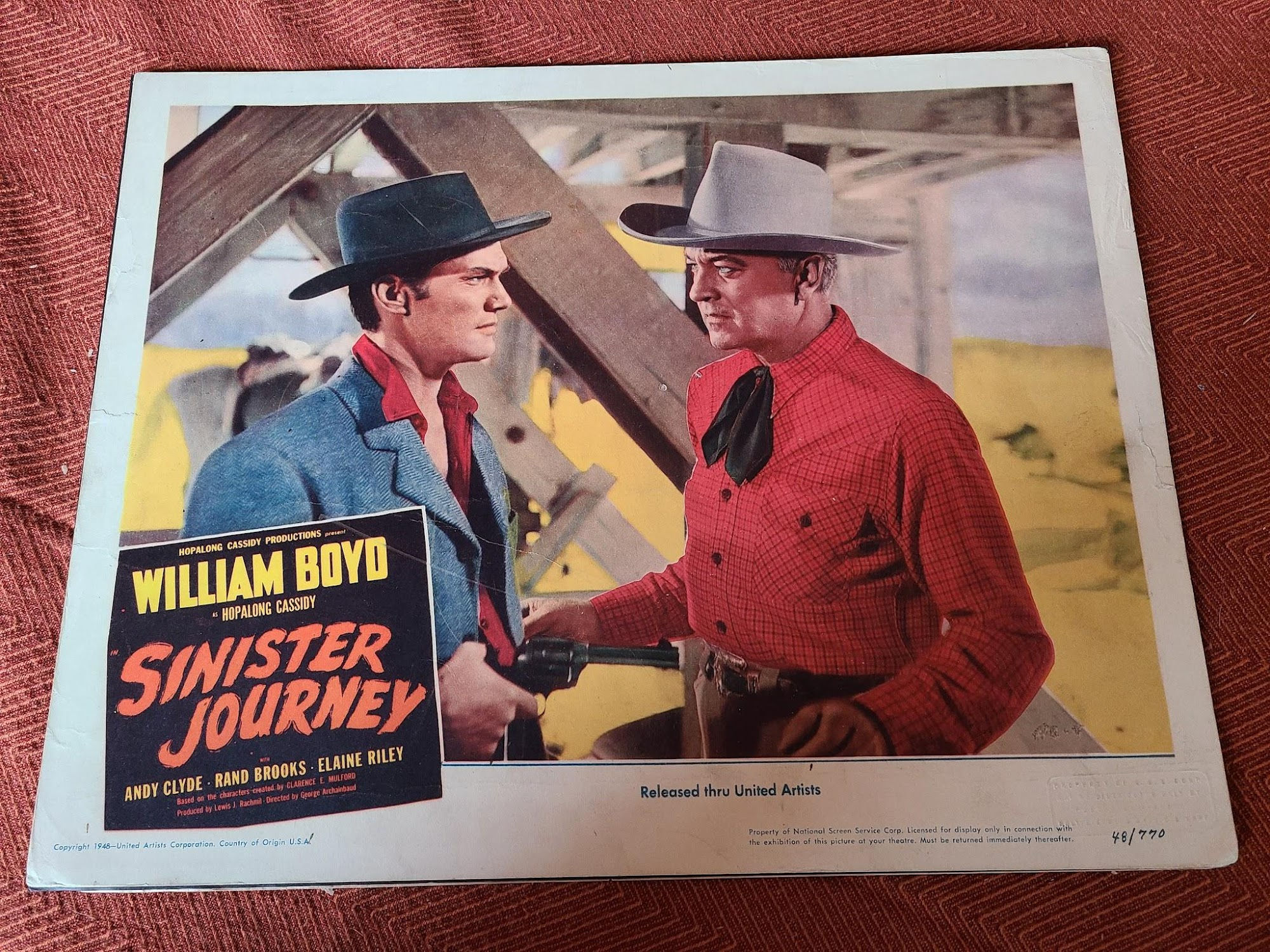 Sinister Journey 1948 Western Lobby Cards