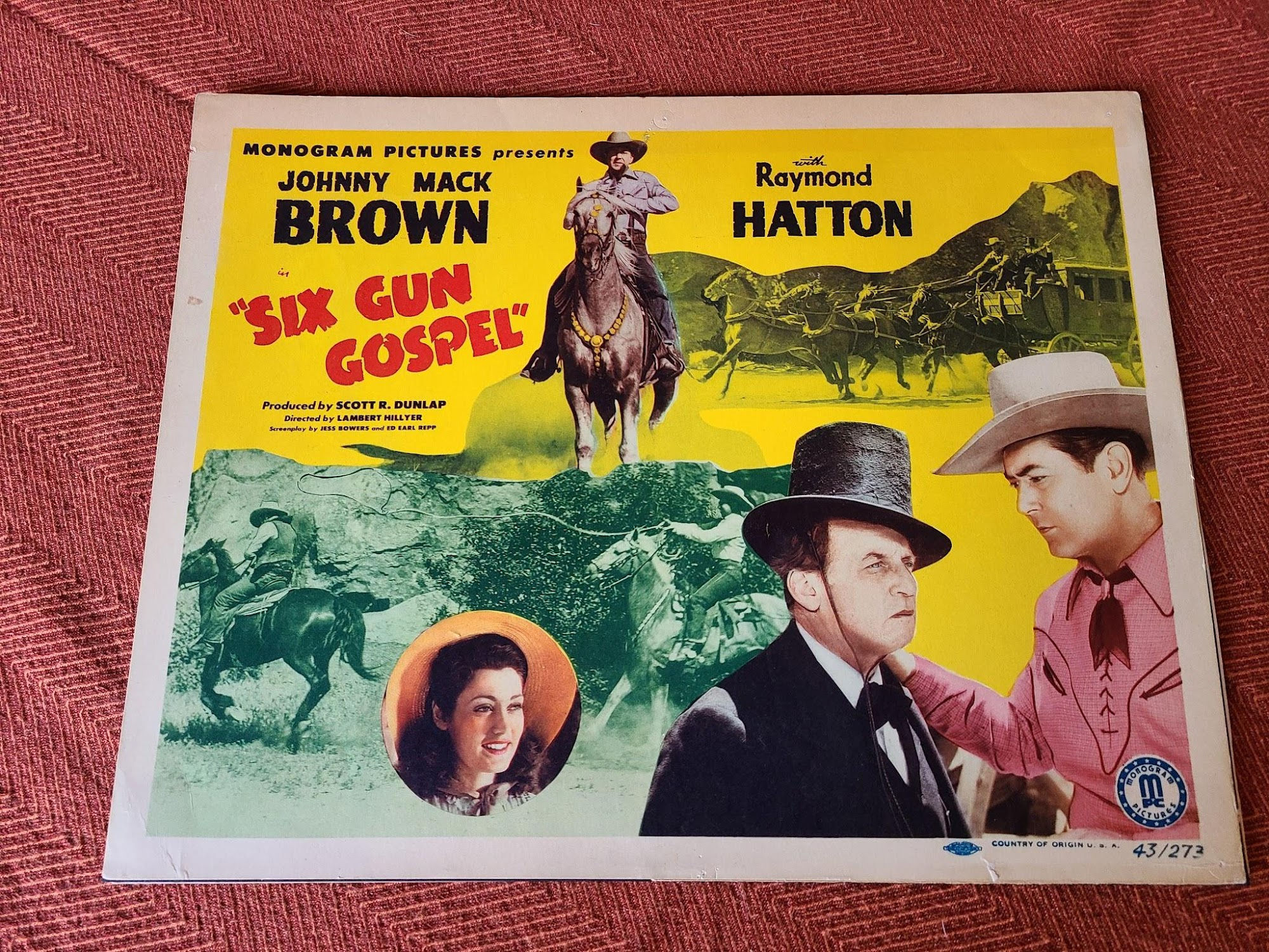 Six Gun Gospel 1943 Western Lobby Cards