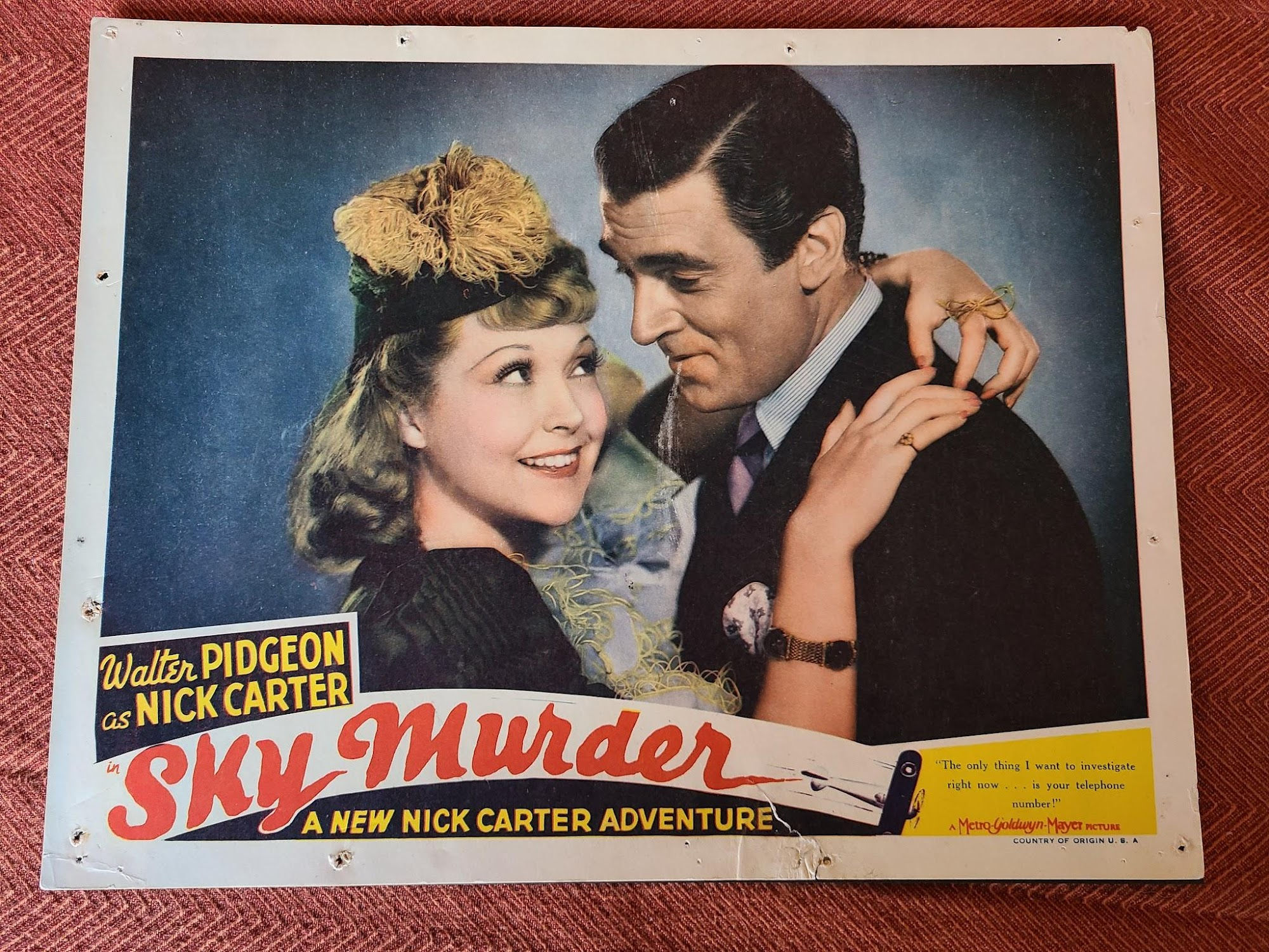 Sky Murder 1940 General Lobby Cards