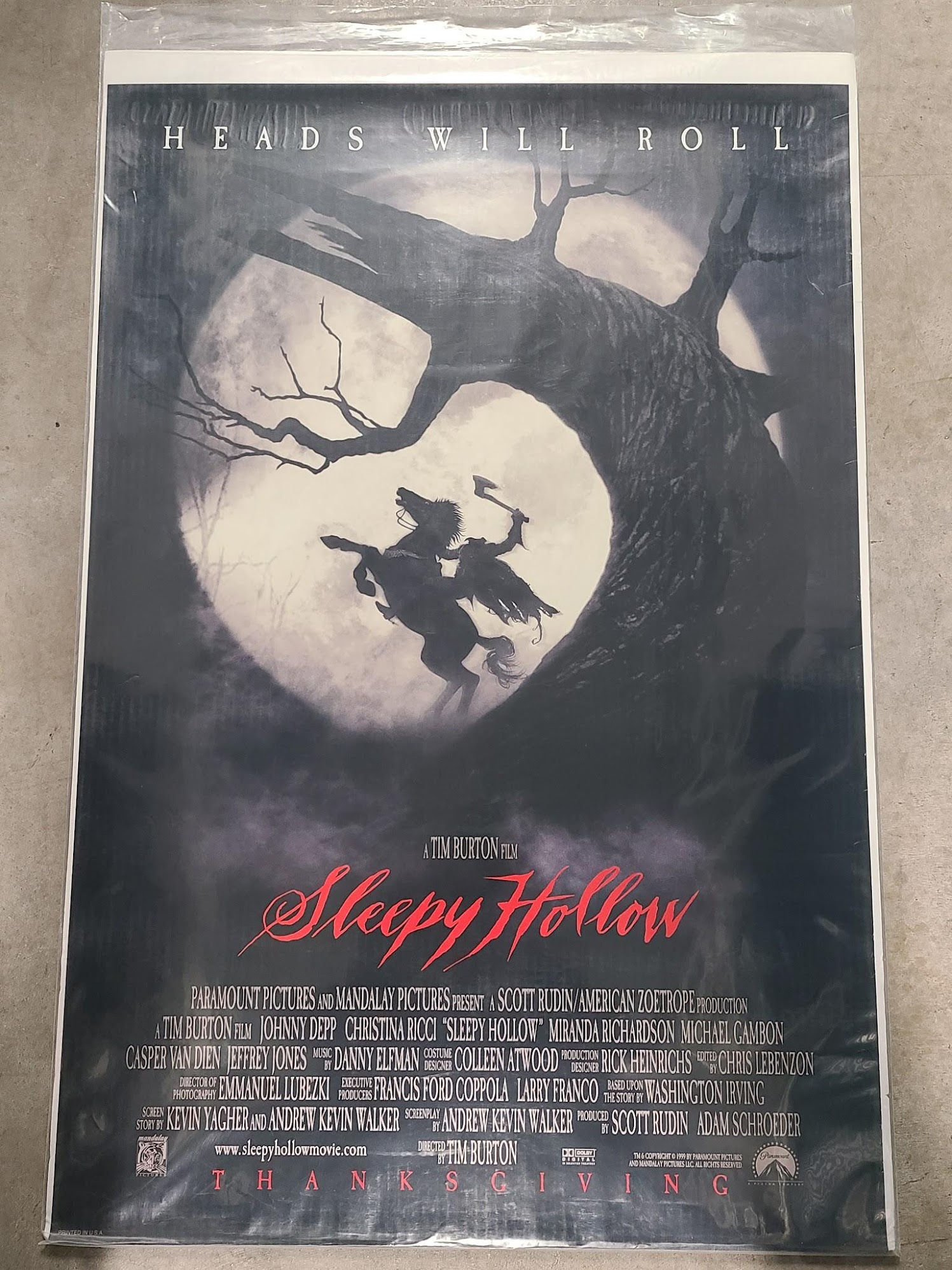 Sleepy Hollow 1999 1 Sheets/US
