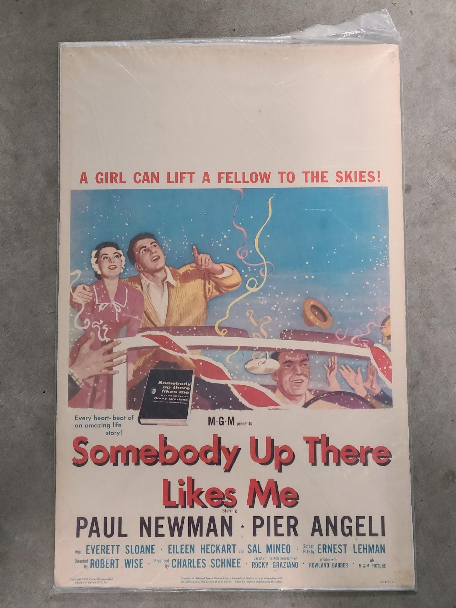 Somebody Up There Likes Me 1956 Window Cards