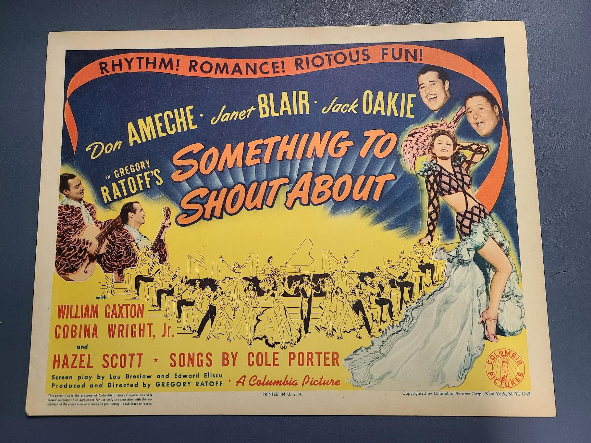 Something To Shout About 1943 Title Cards