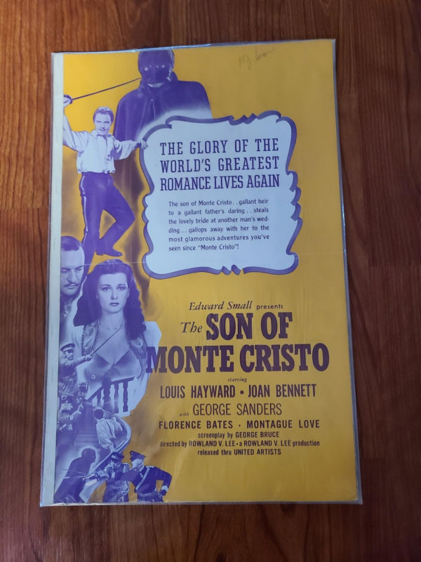 Son Of The Monte Cristo 1940 Press Books