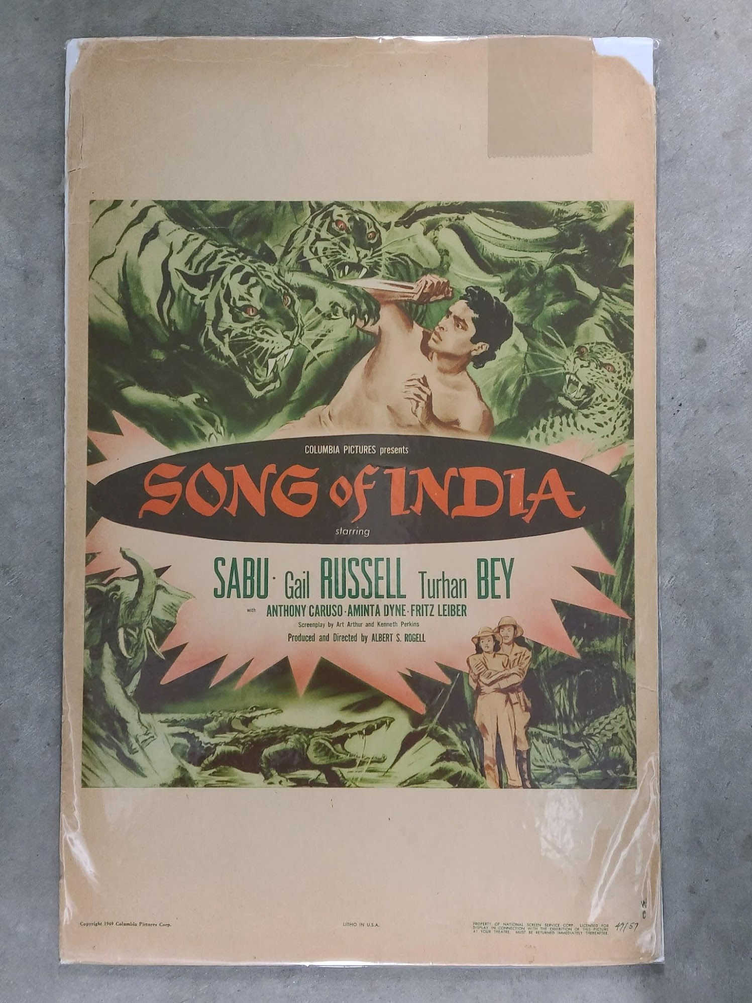 Song Of India 1949 Window Cards
