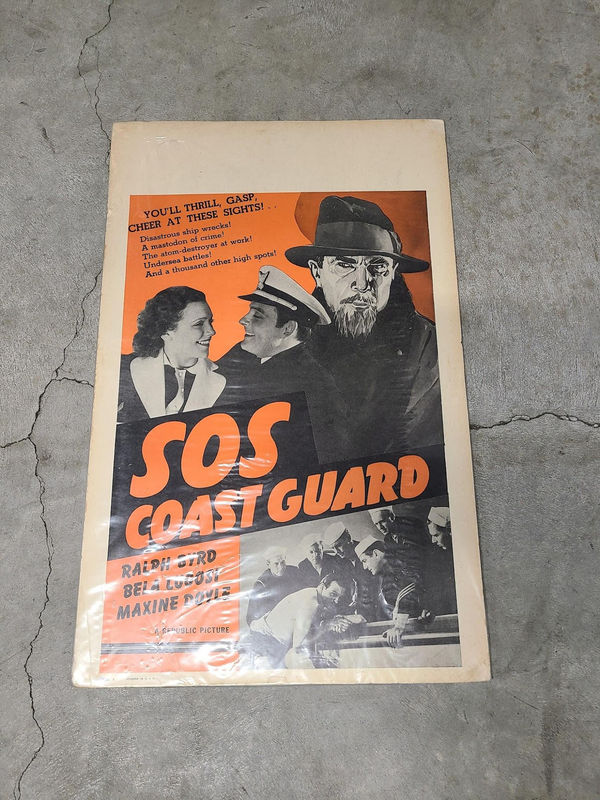 S.O.S Coast Guard 1937 Window Cards