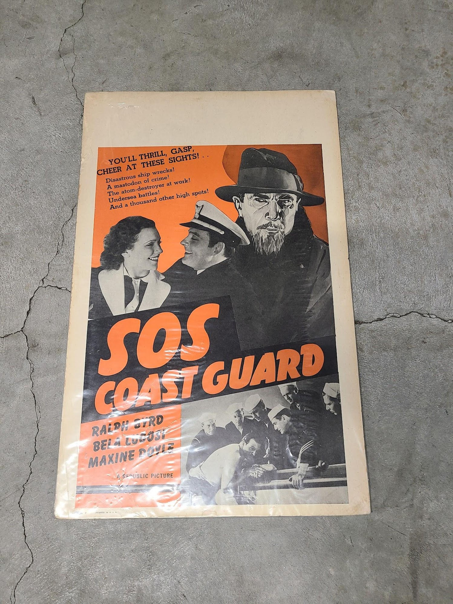 S.O.S Coast Guard 1937 Window Cards