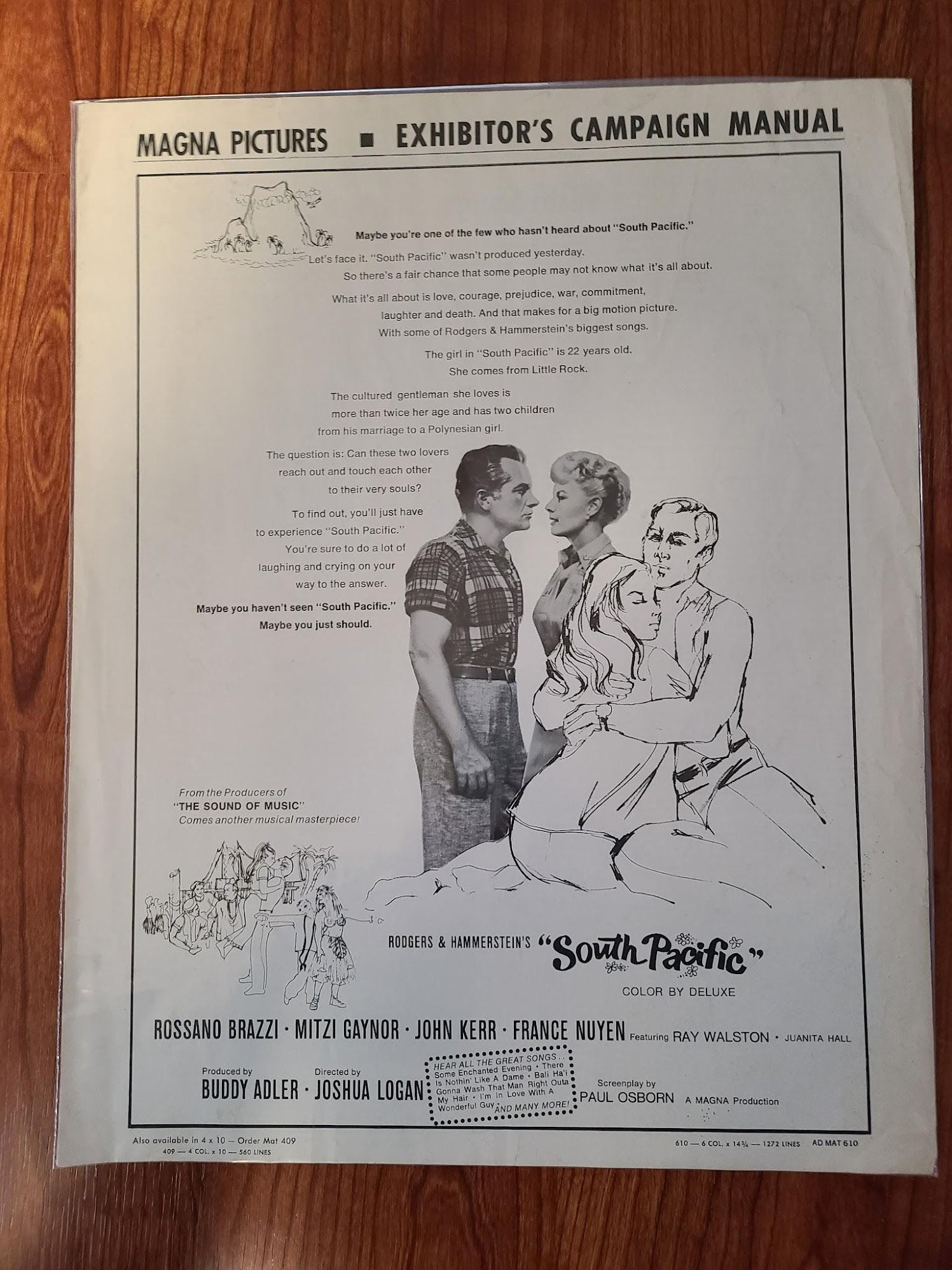 South Pacific 1958 Press Books