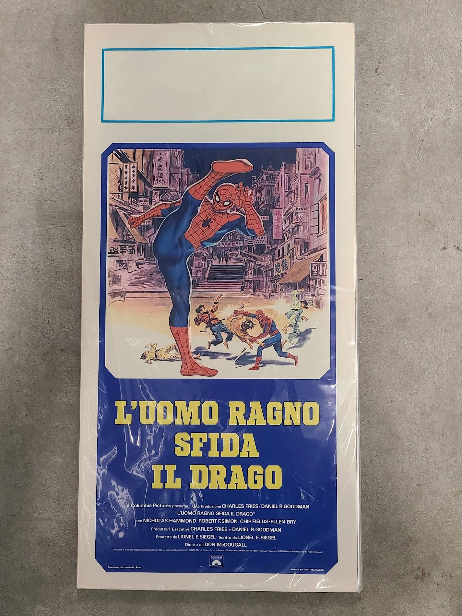 Spiderman's Dragon Challenge 1980 Locodina