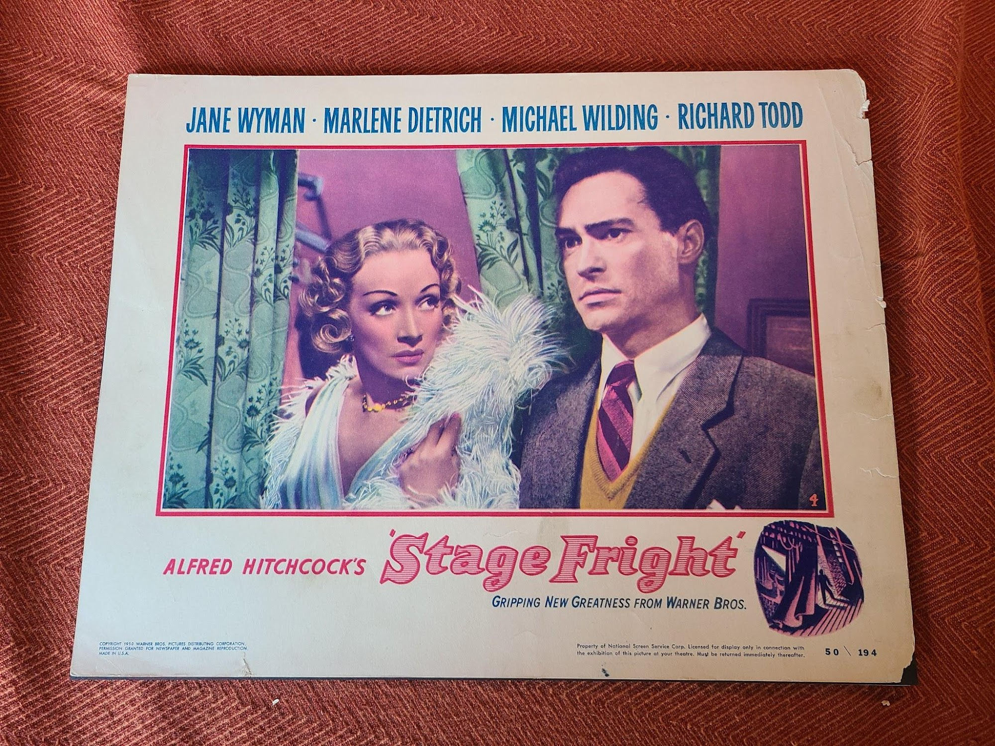 Stage Fright 1950 General Lobby Cards