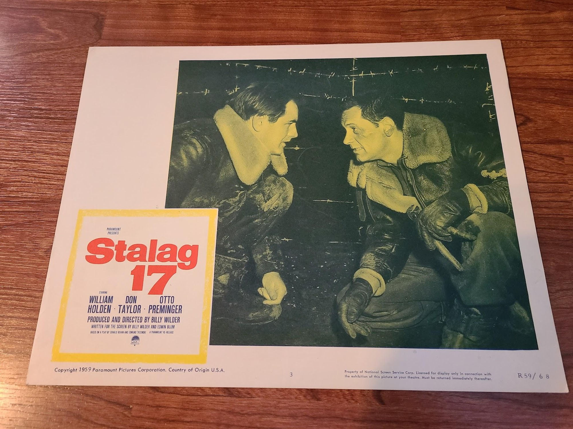 Stalag 17 1953 Military/Aviation Lobby Cards