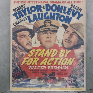 Stand By For Action 1942 Window Cards