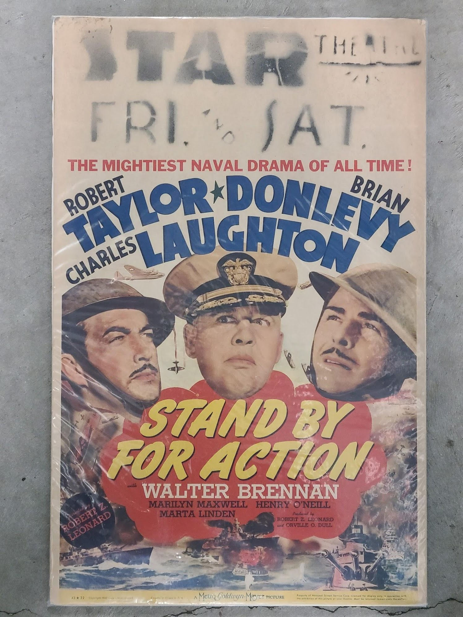 Stand By For Action 1942 Window Cards
