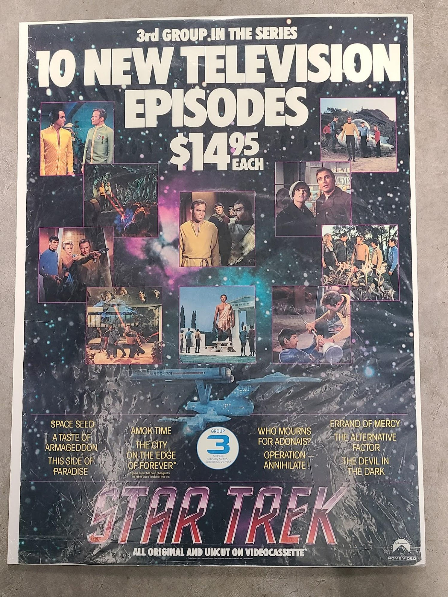 Star Trek TV Episodes 1985 1 Sheets/US
