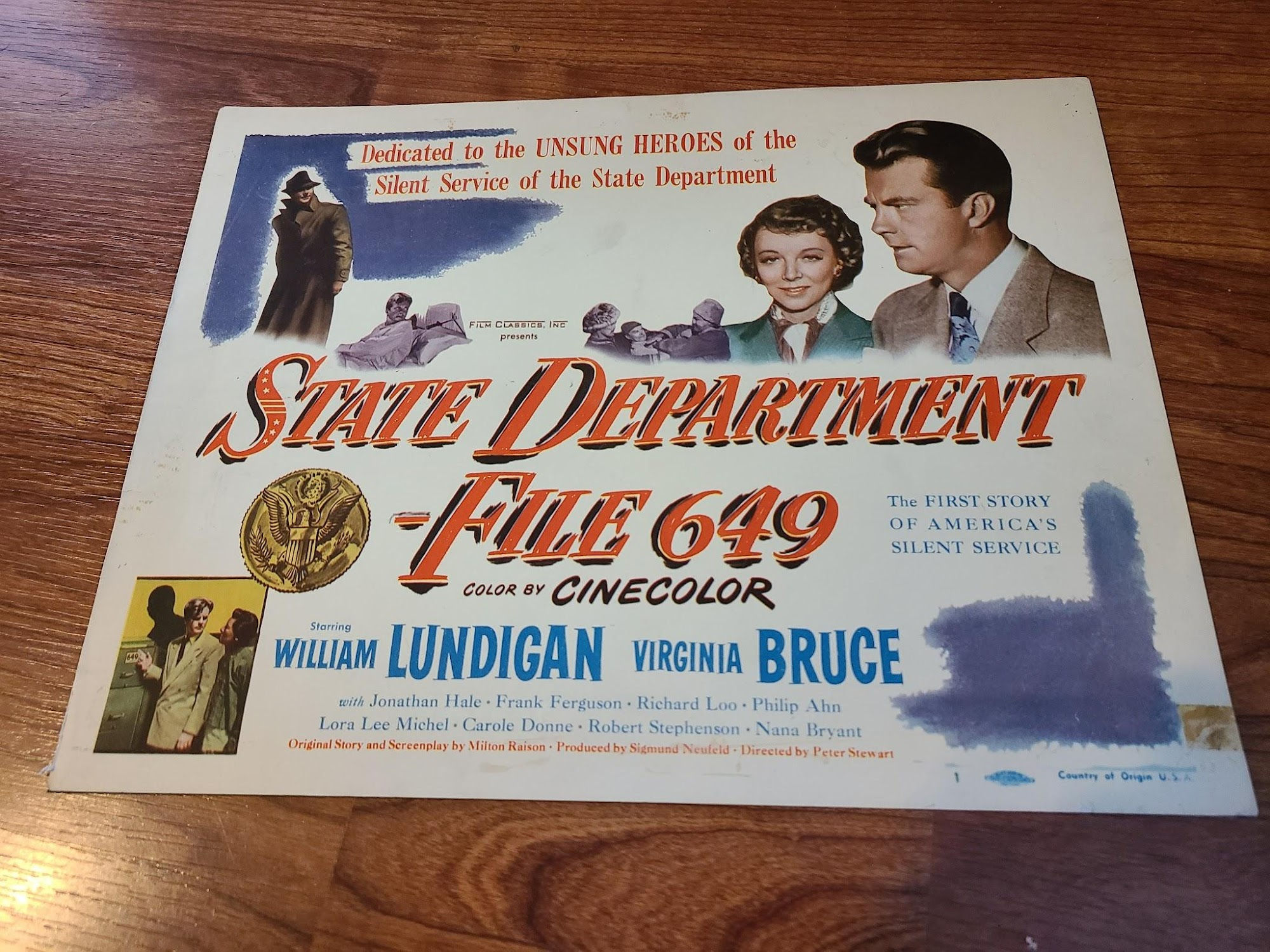 State Department File 649 1950 Title Cards