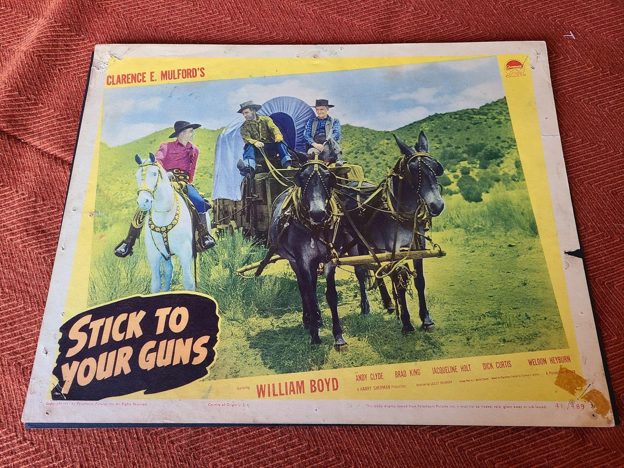 Stick To Your Guns 1941 Western Lobby Cards
