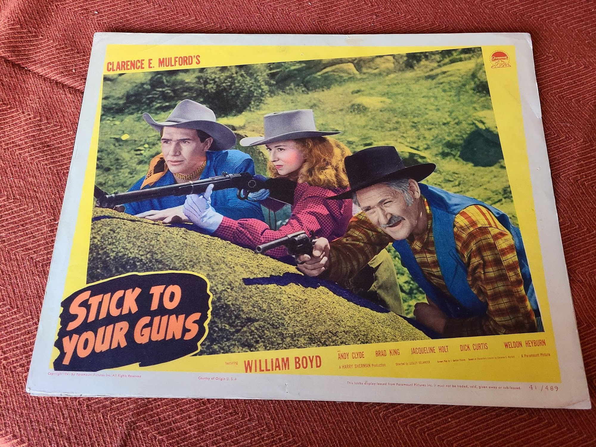 Stick To Your Guns 1941 Western Lobby Cards