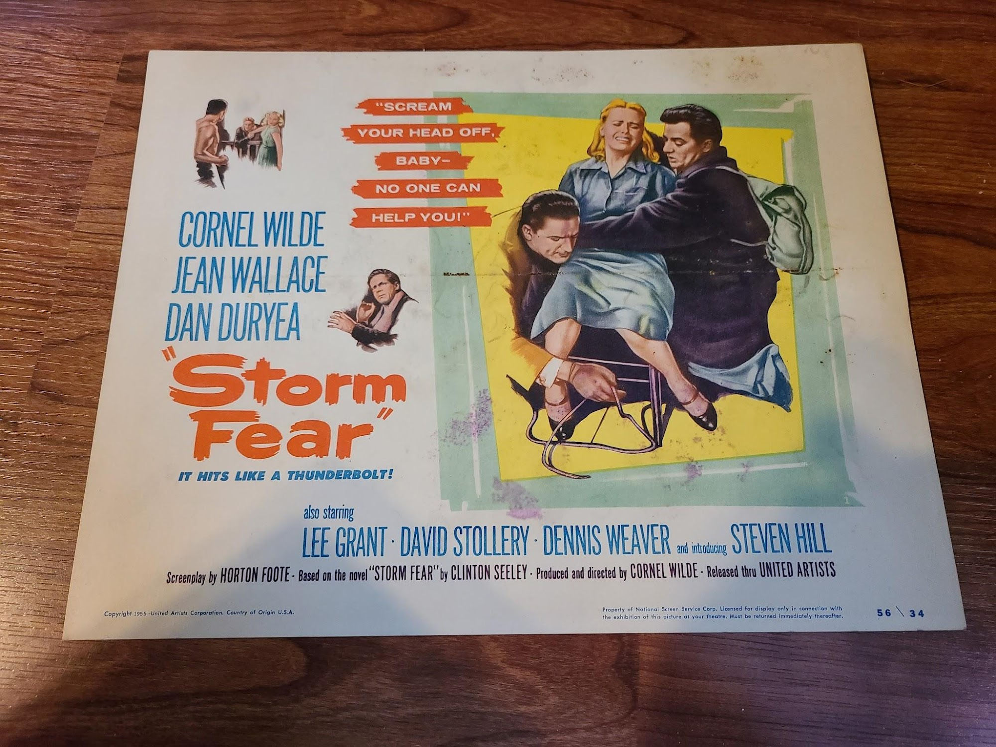 Storm Fear 1956 Title Cards