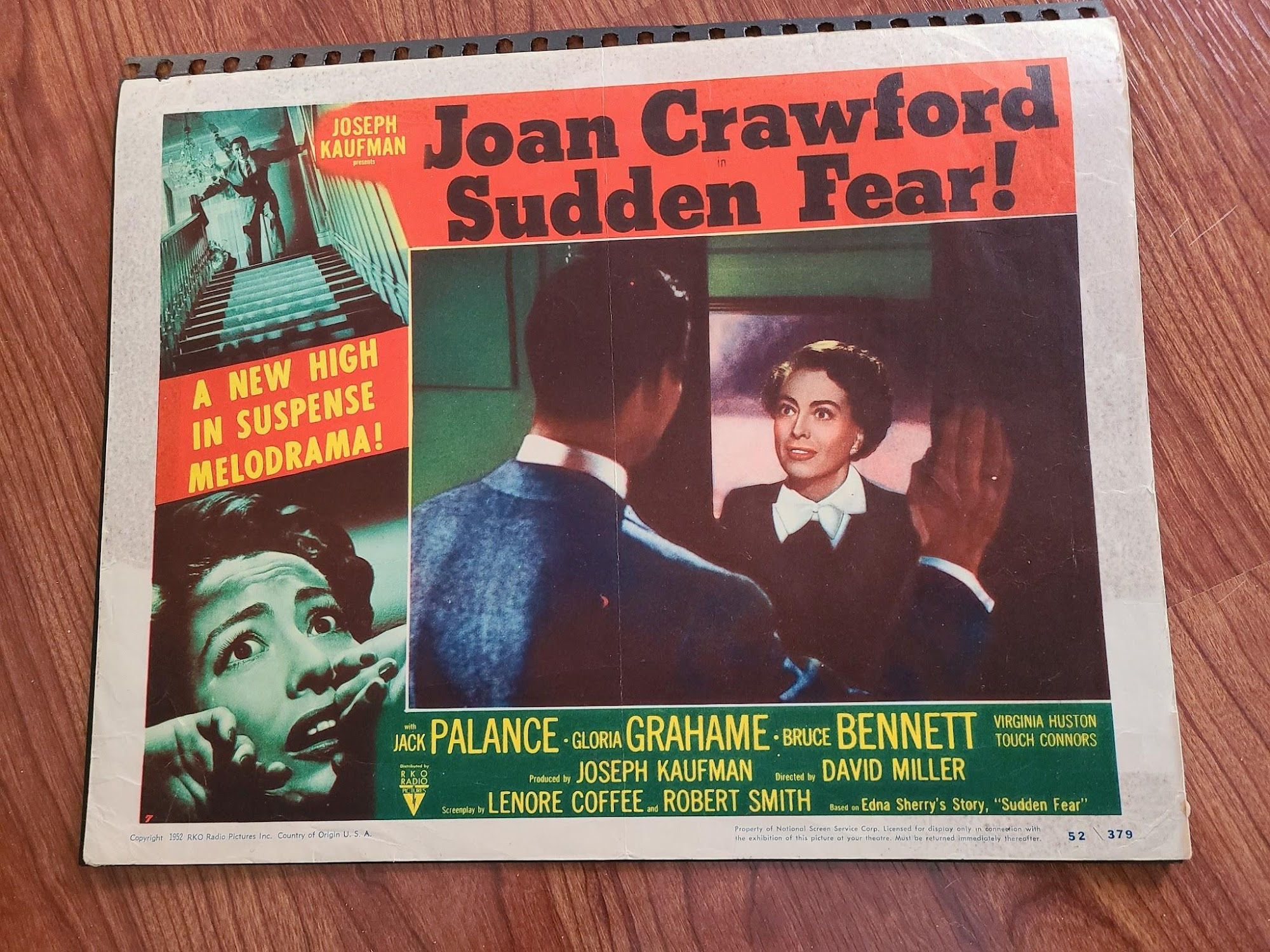 Sudden Fear 1952 General Lobby Cards