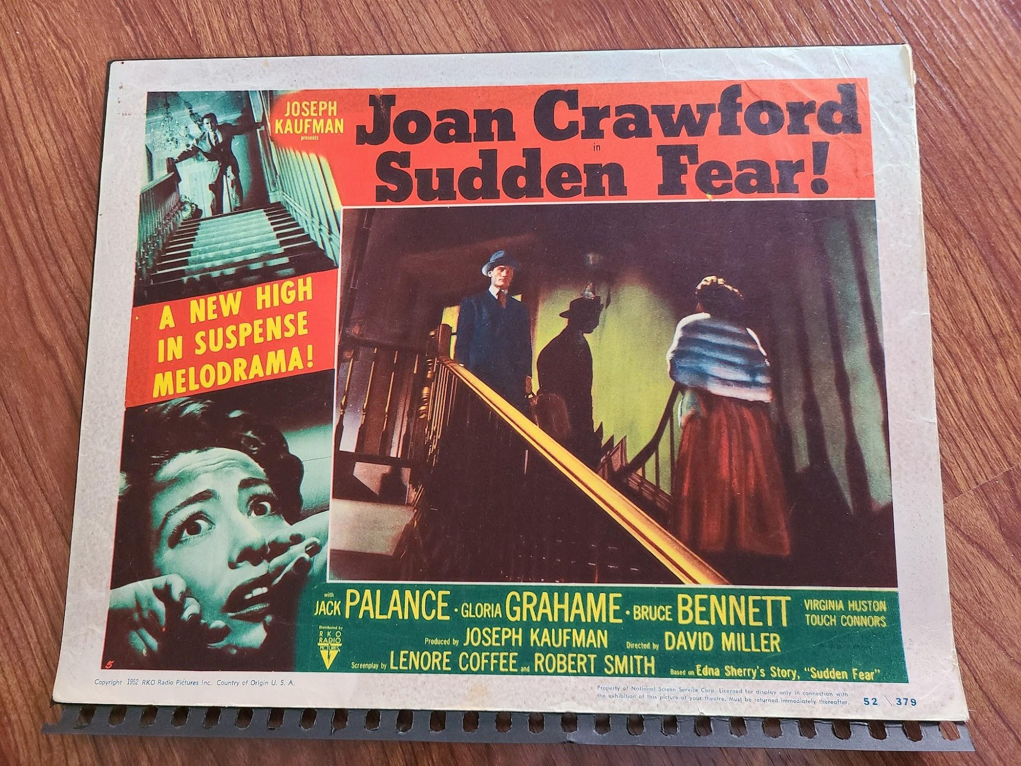 Sudden Fear 1952 General Lobby Cards