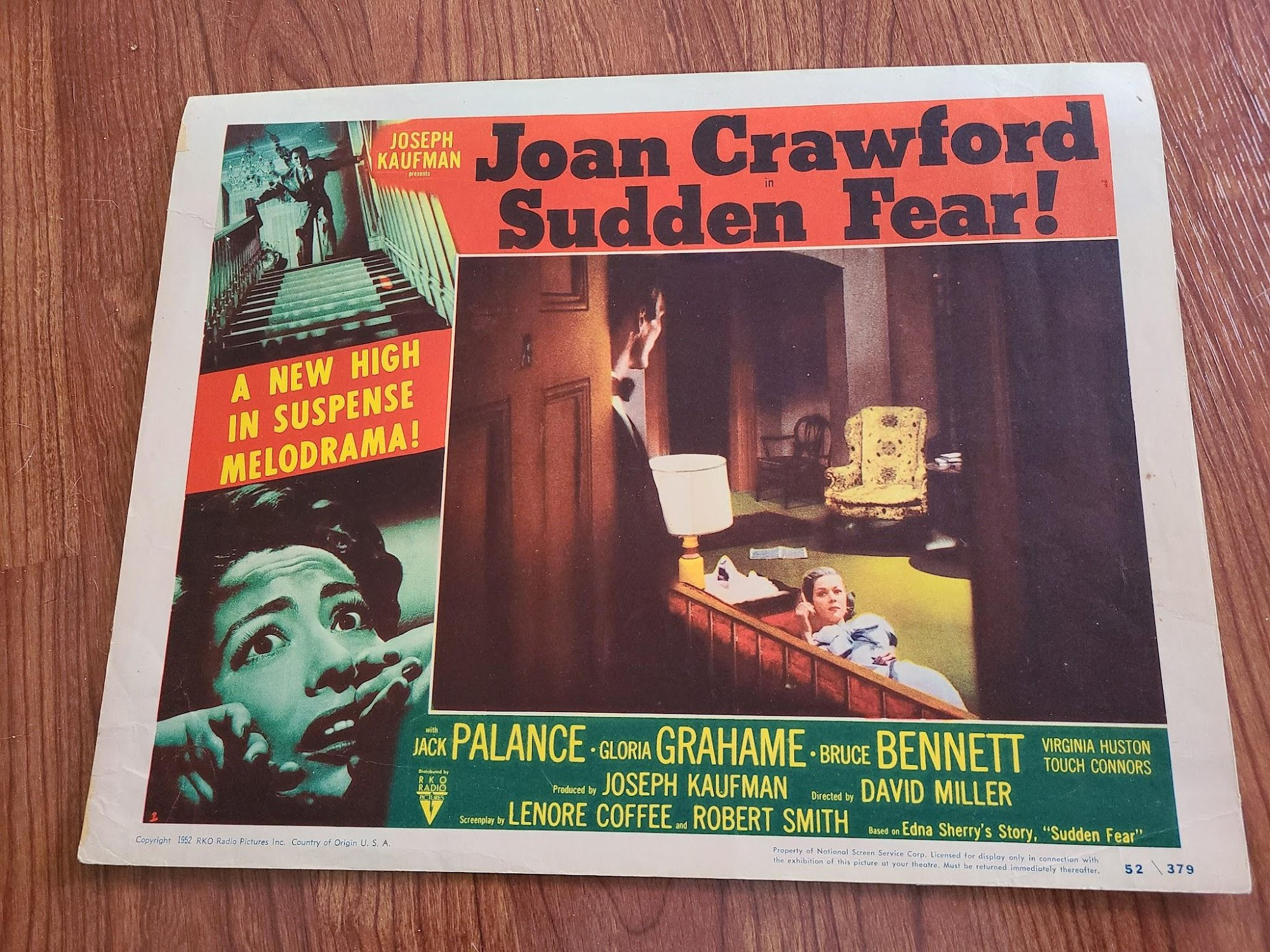 Sudden Fear 1952 General Lobby Cards