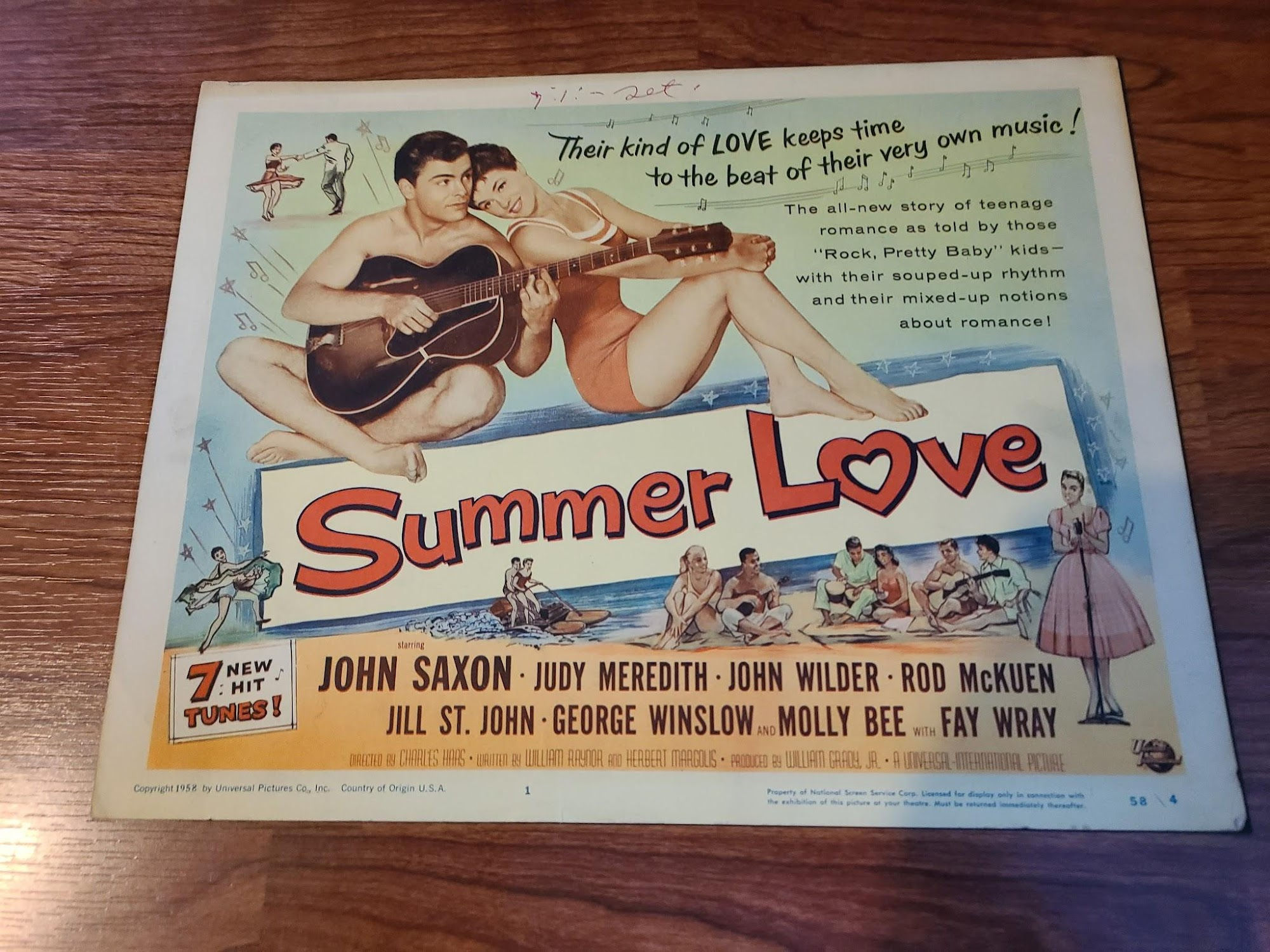 Summer Love 1958 Title Cards