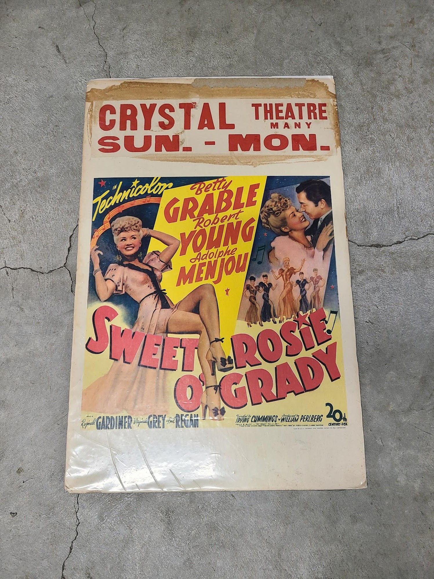 Sweet Rosie O'Grady 1943 Window Cards