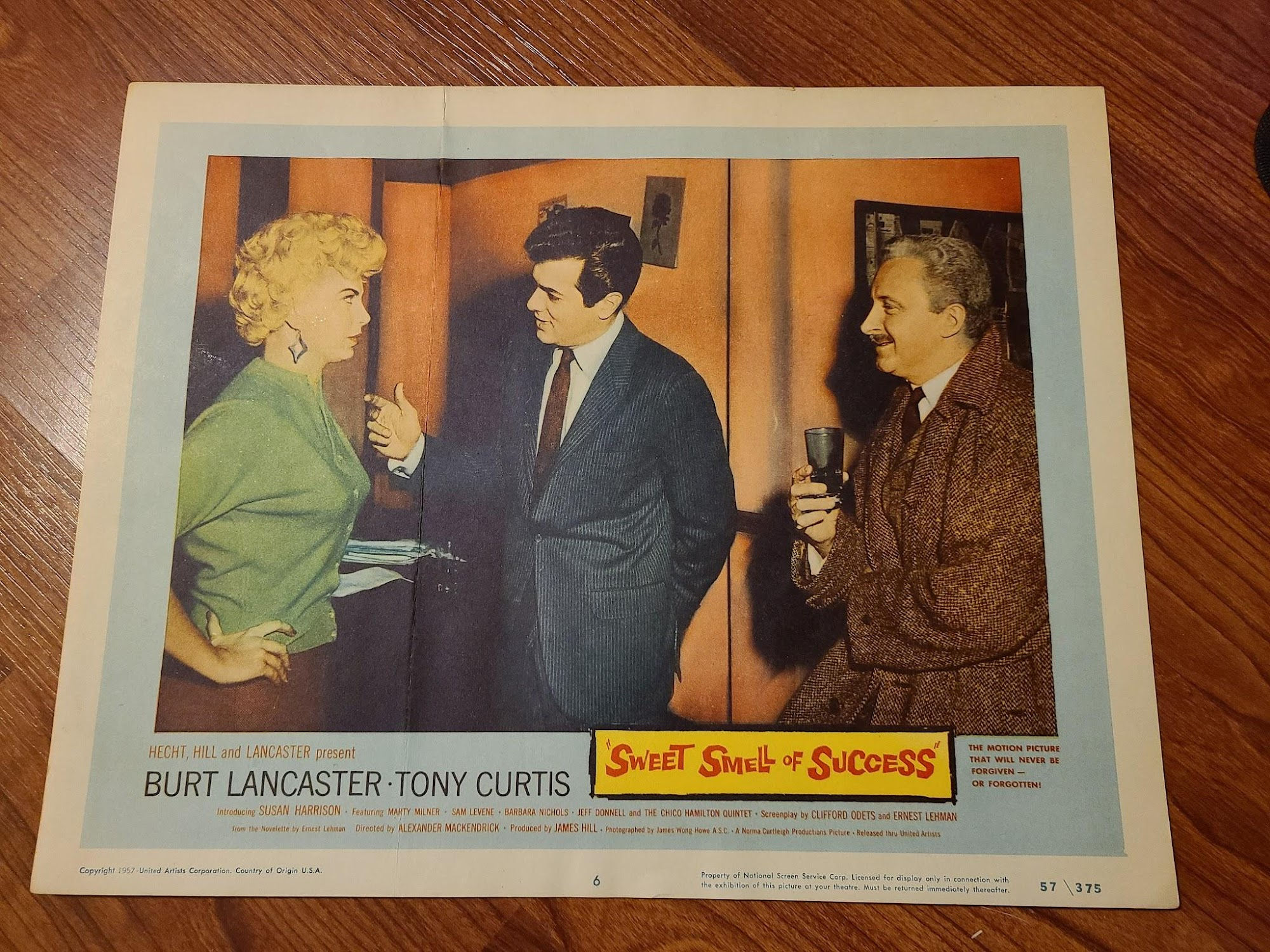 Sweet Smell Of Success 1957 General Lobby Cards