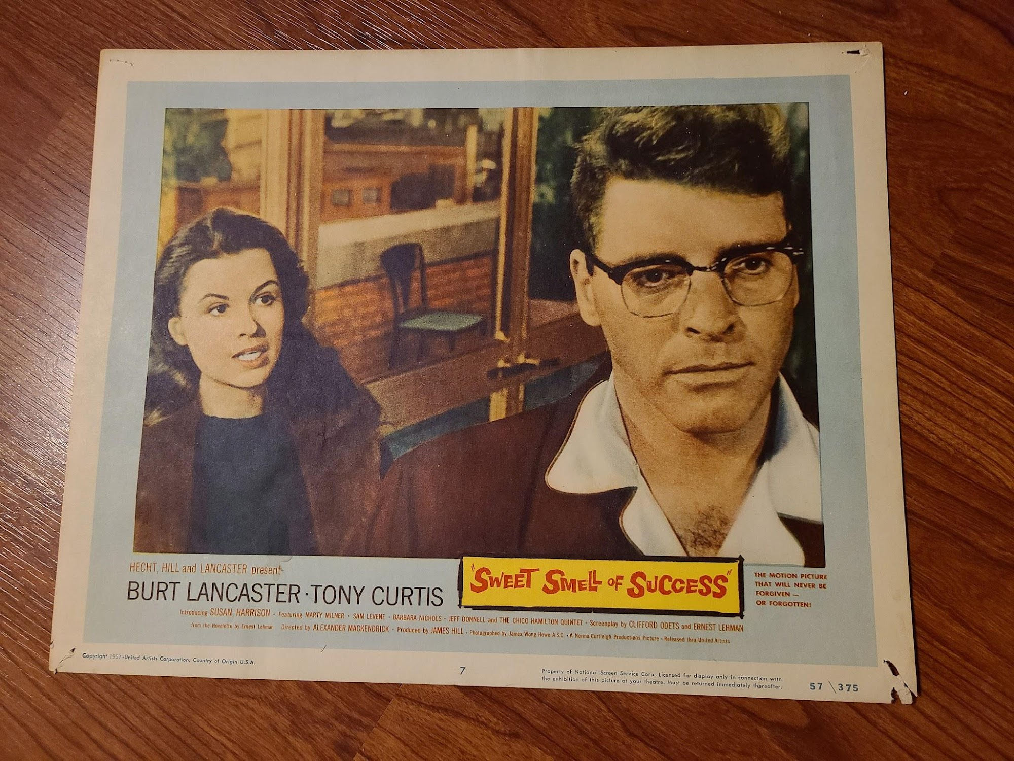 Sweet Smell Of Success 1957 General Lobby Cards
