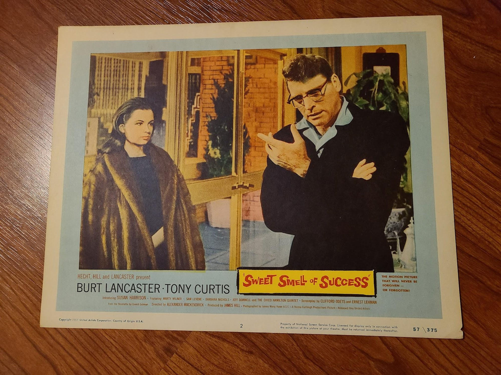 Sweet Smell Of Success 1957 General Lobby Cards