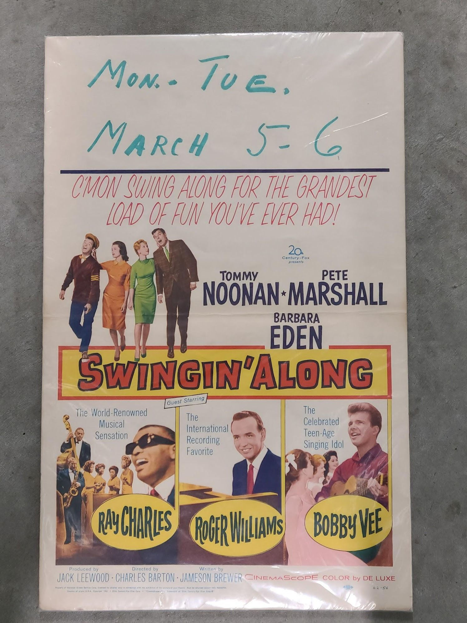 Swingin' Along 1962 Window Cards