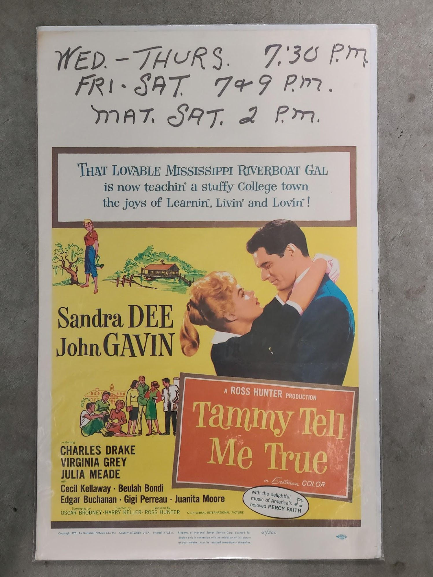 Tammy Tell Me True 1961 Window Cards