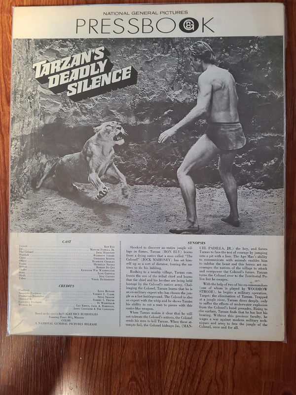 Tarzan's Deadly Silence 1970 Press Books