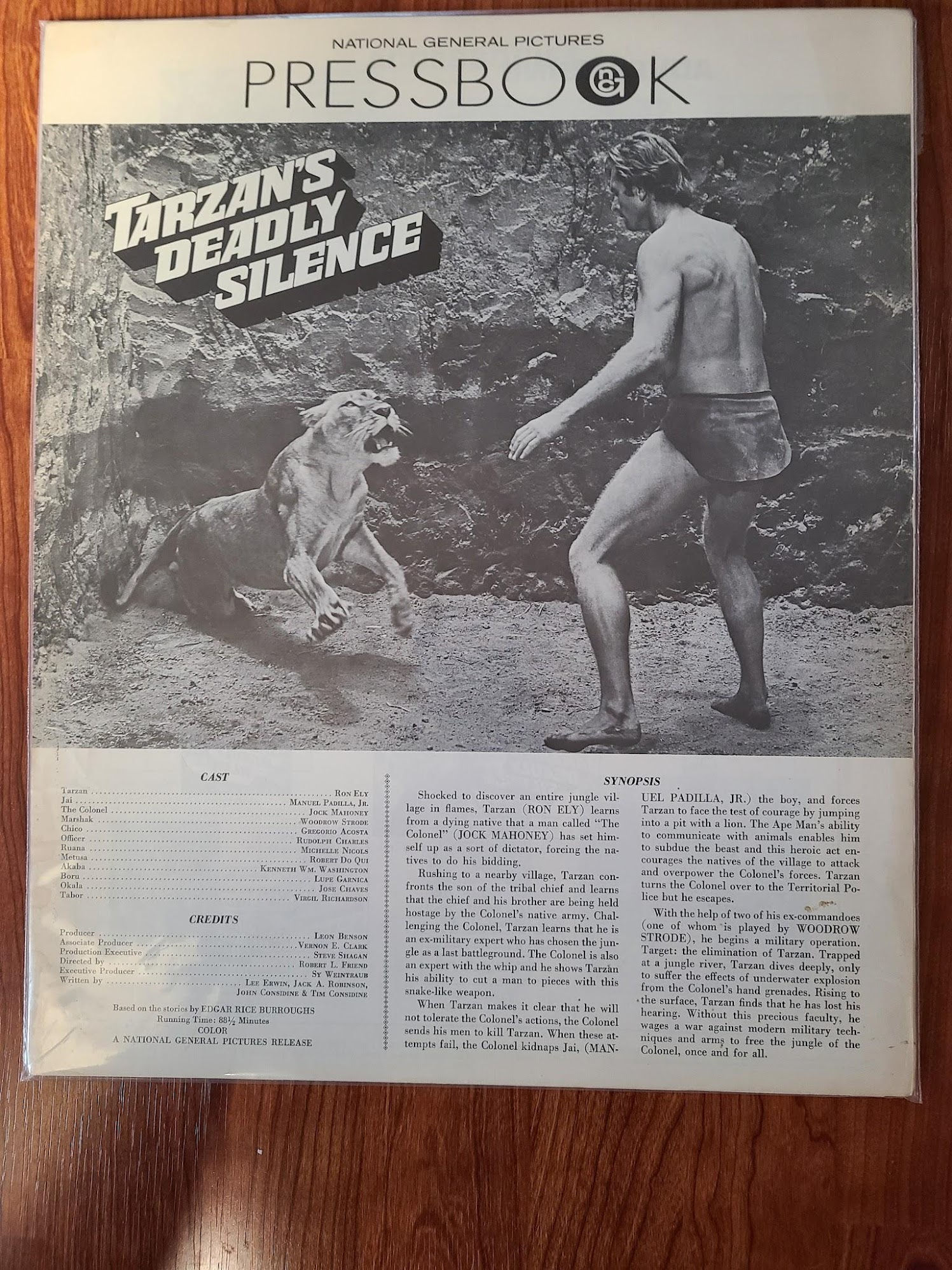 Tarzan's Deadly Silence 1970 Press Books