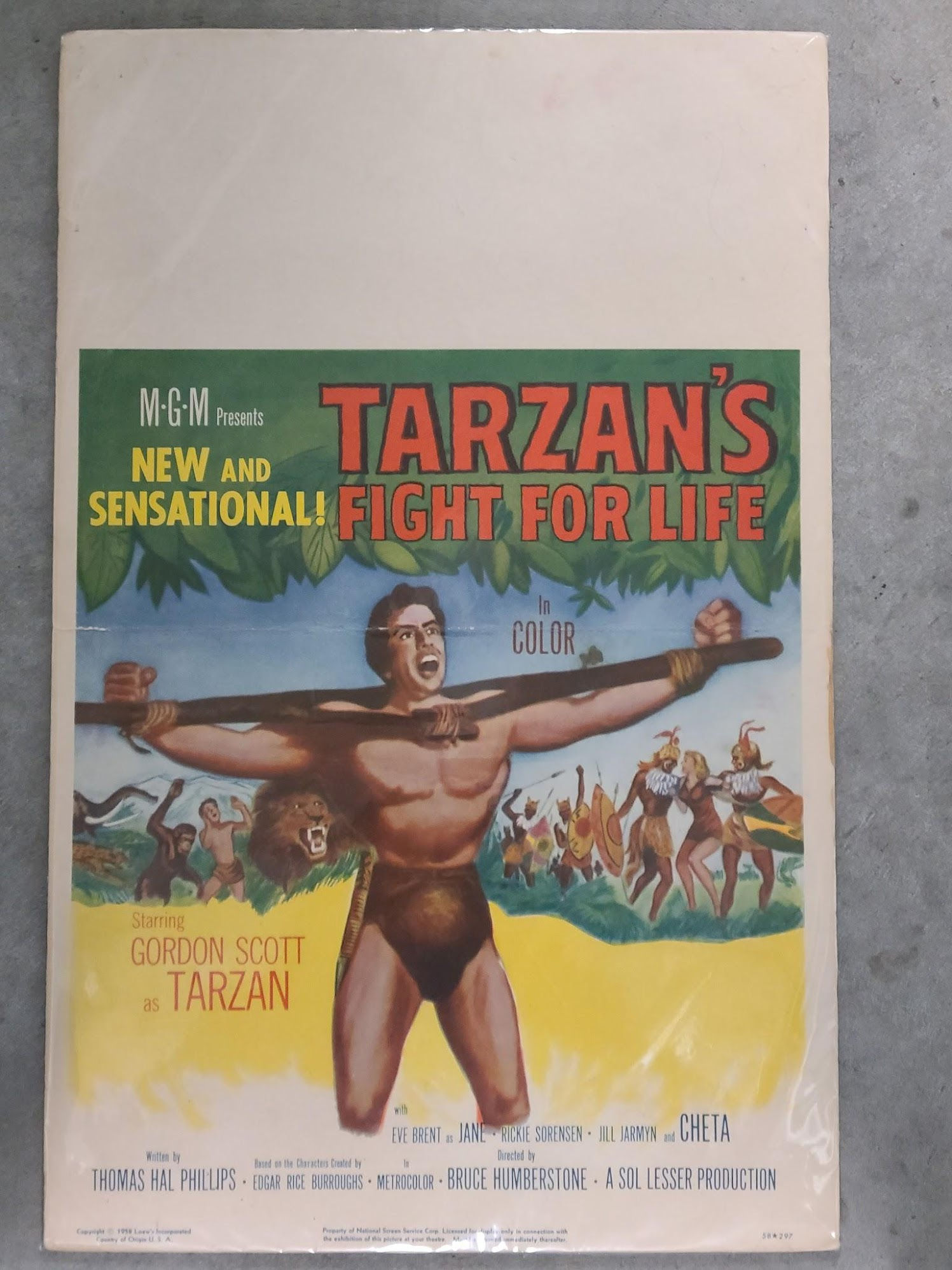 Tarzan's Fight For Life 1958 Window Cards