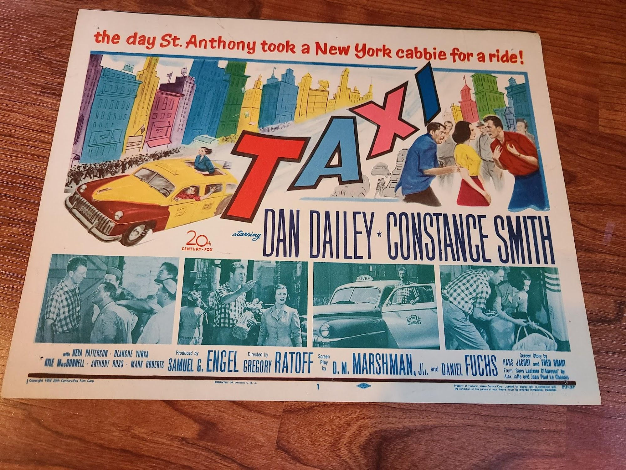 Taxi 1953 Title Cards