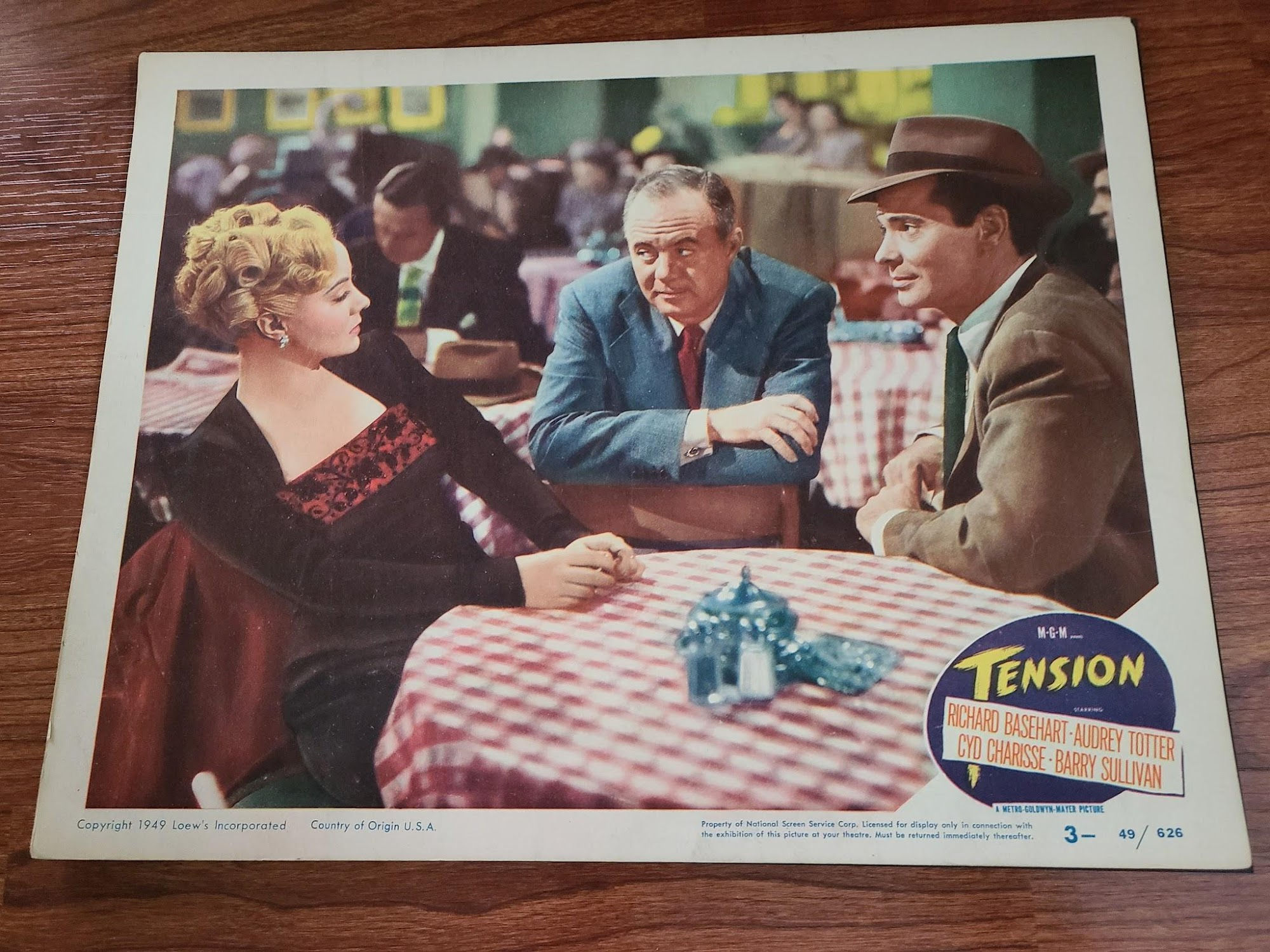 Tension 1949 General Lobby Cards