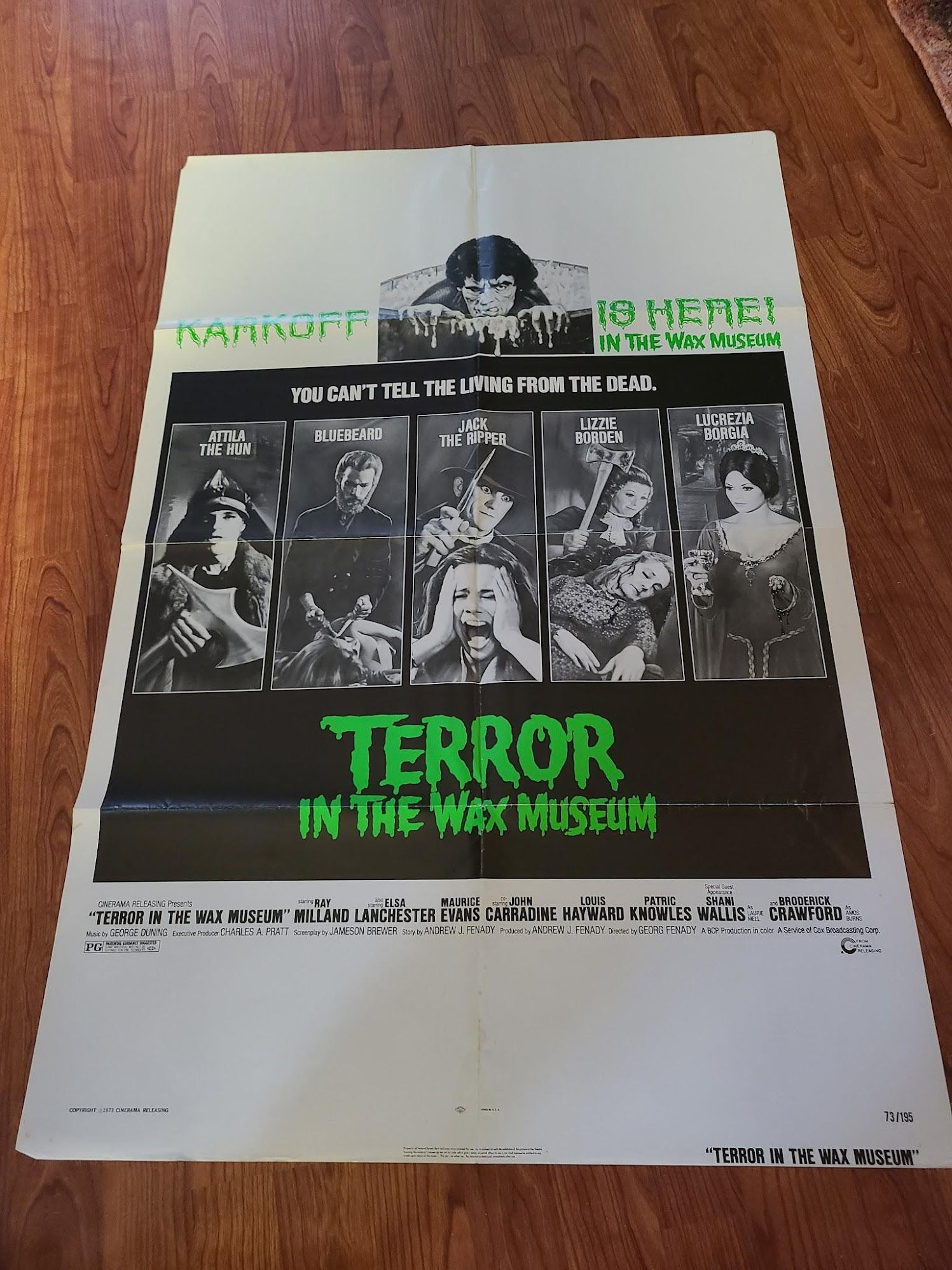 Terror in the Wax Museum 1973 1 Sheets/US