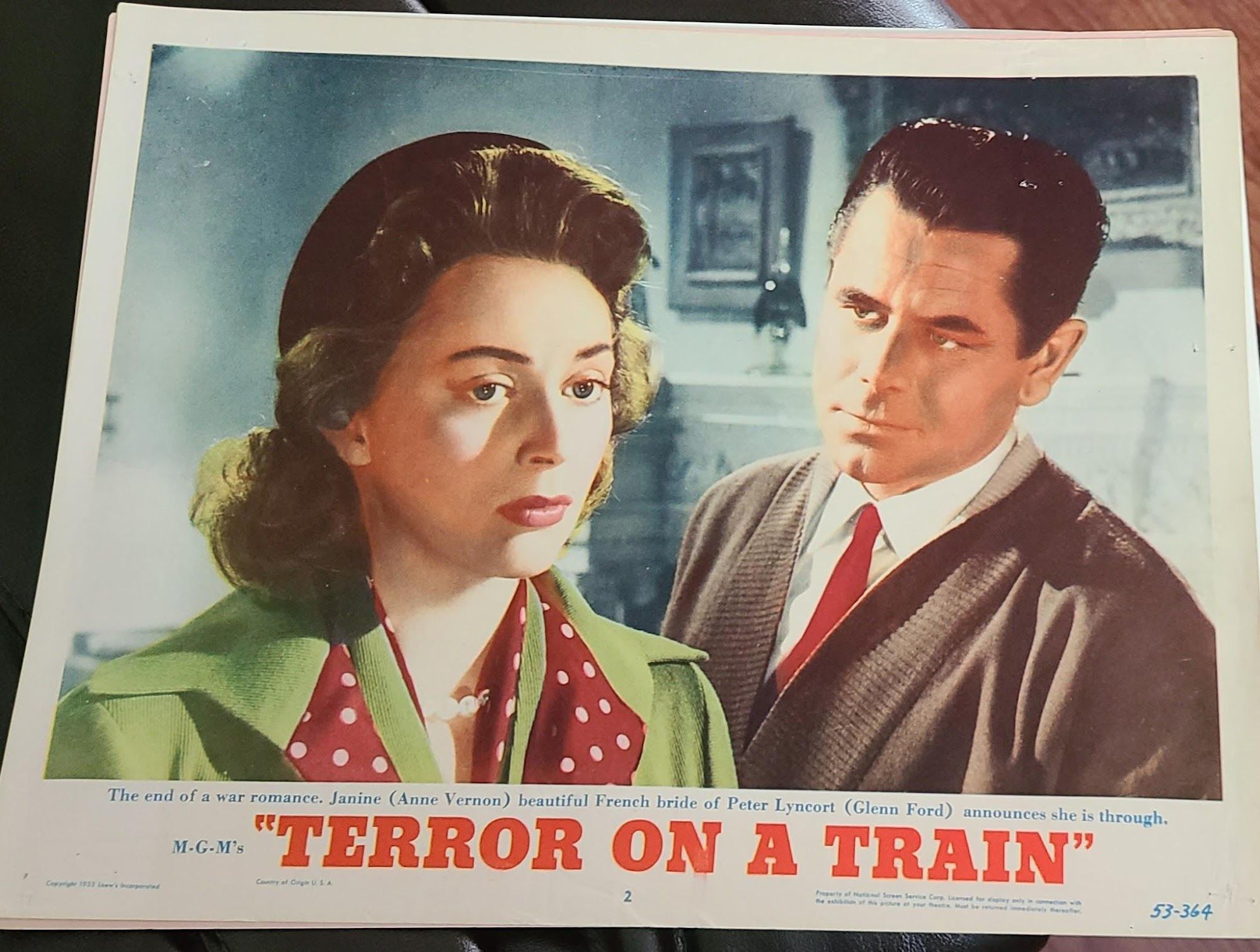 Terror On A Train 1953 General Lobby Cards