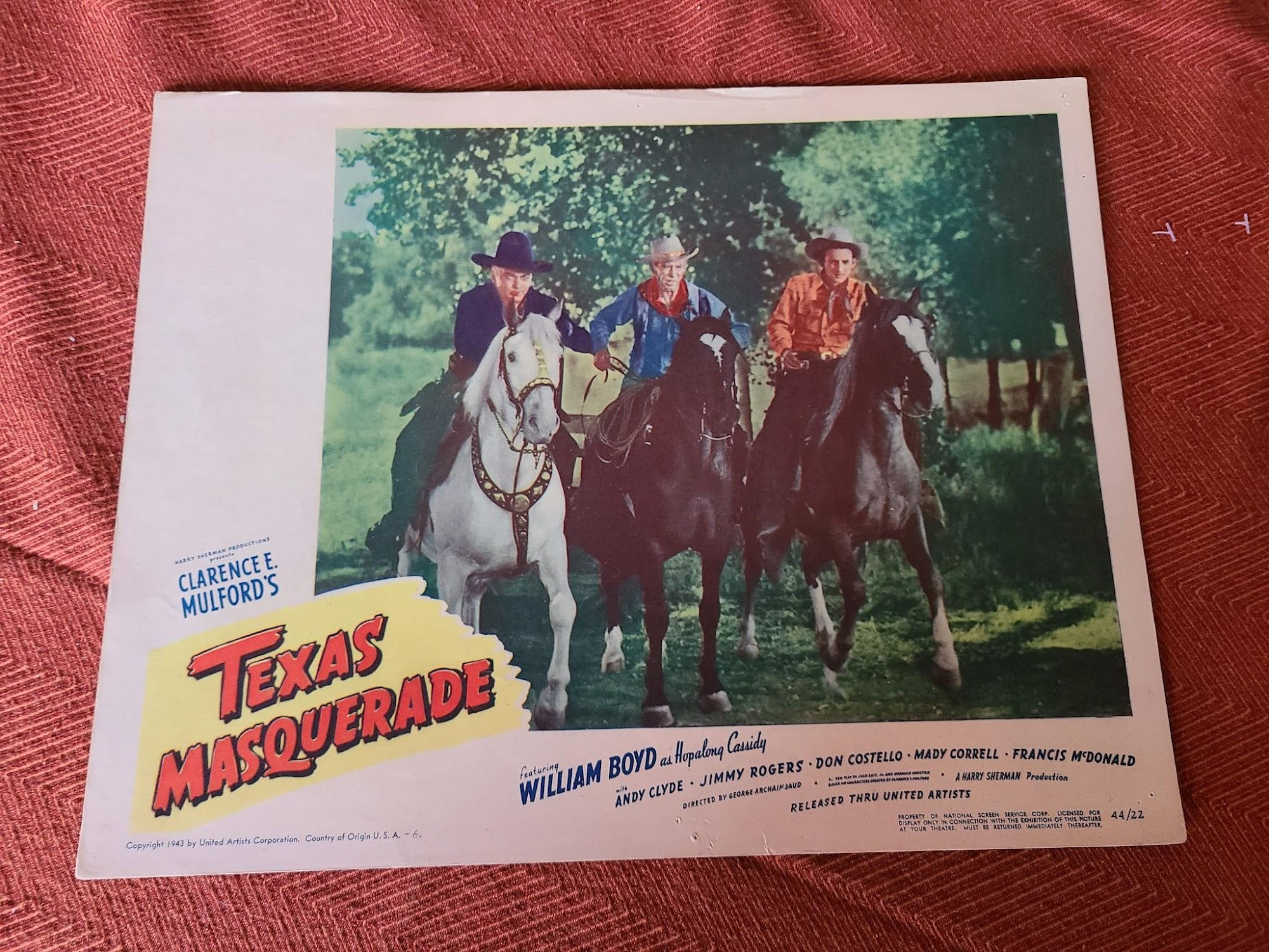 Texas Masquerade 1944 Western Lobby Cards