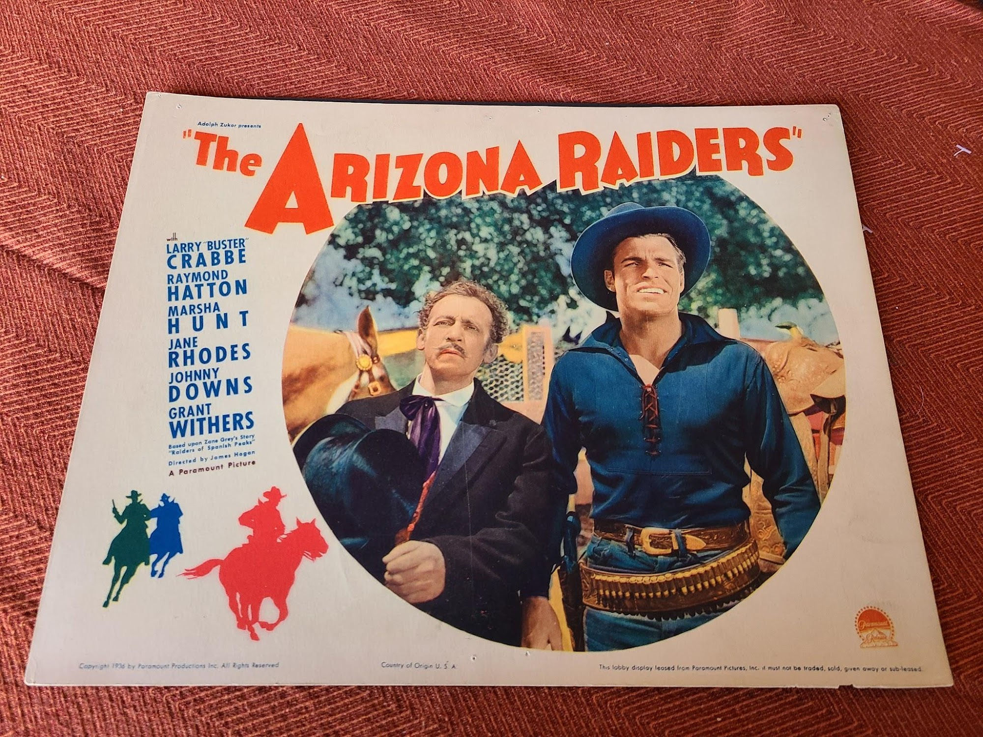 The Arizona Raiders 1936 Western Lobby Cards