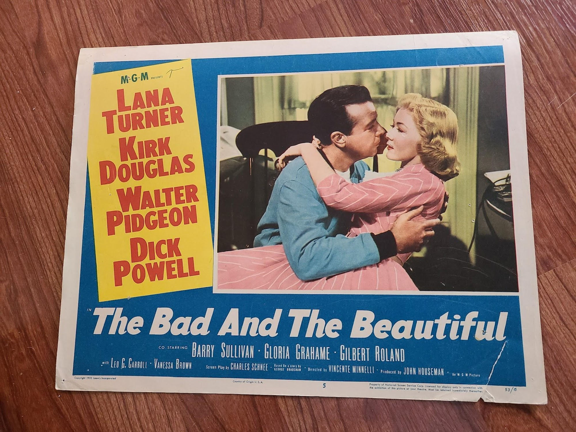 The Bad And The Beautiful 1952 General Lobby Cards