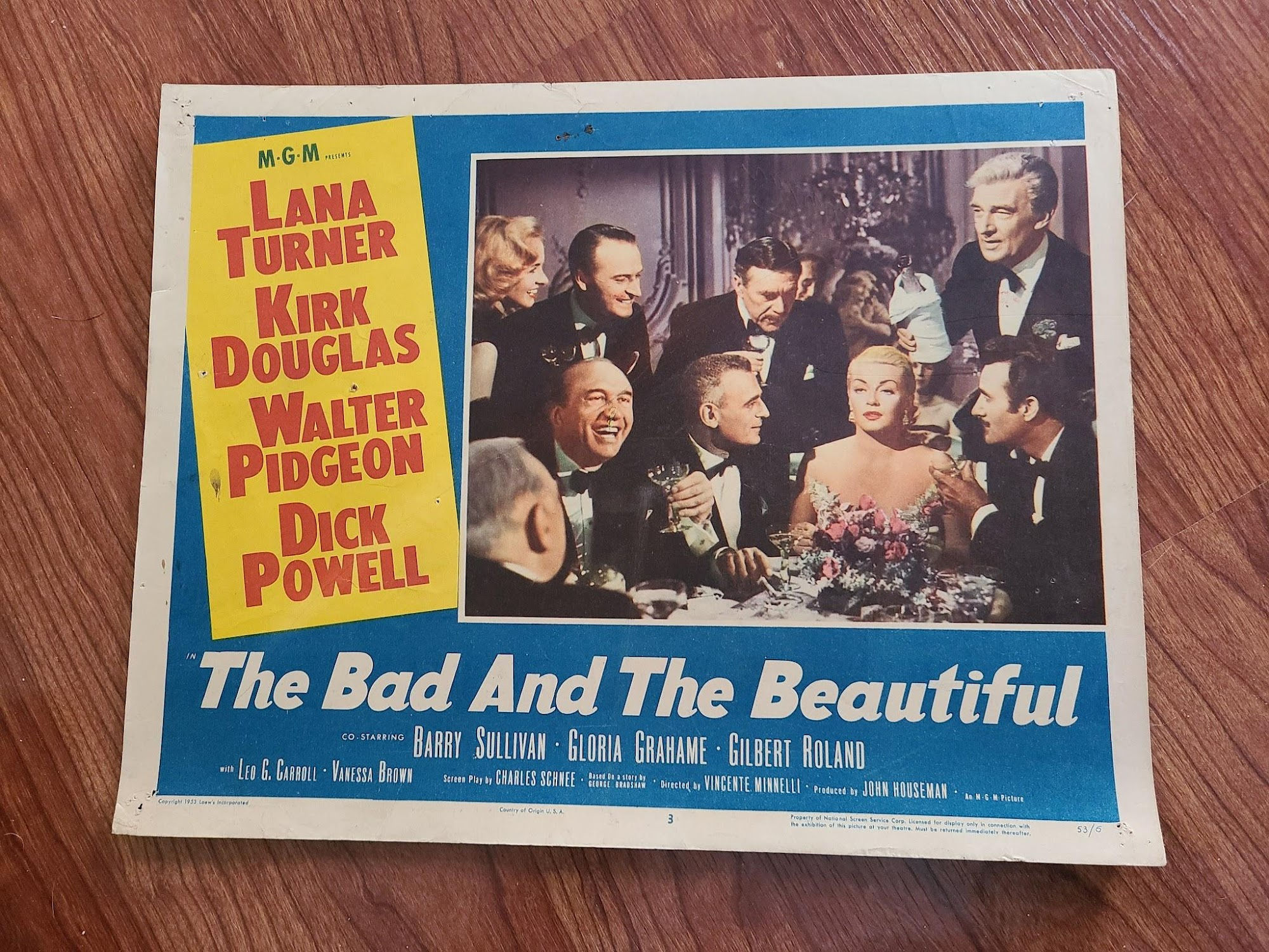 The Bad And The Beautiful 1952 General Lobby Cards