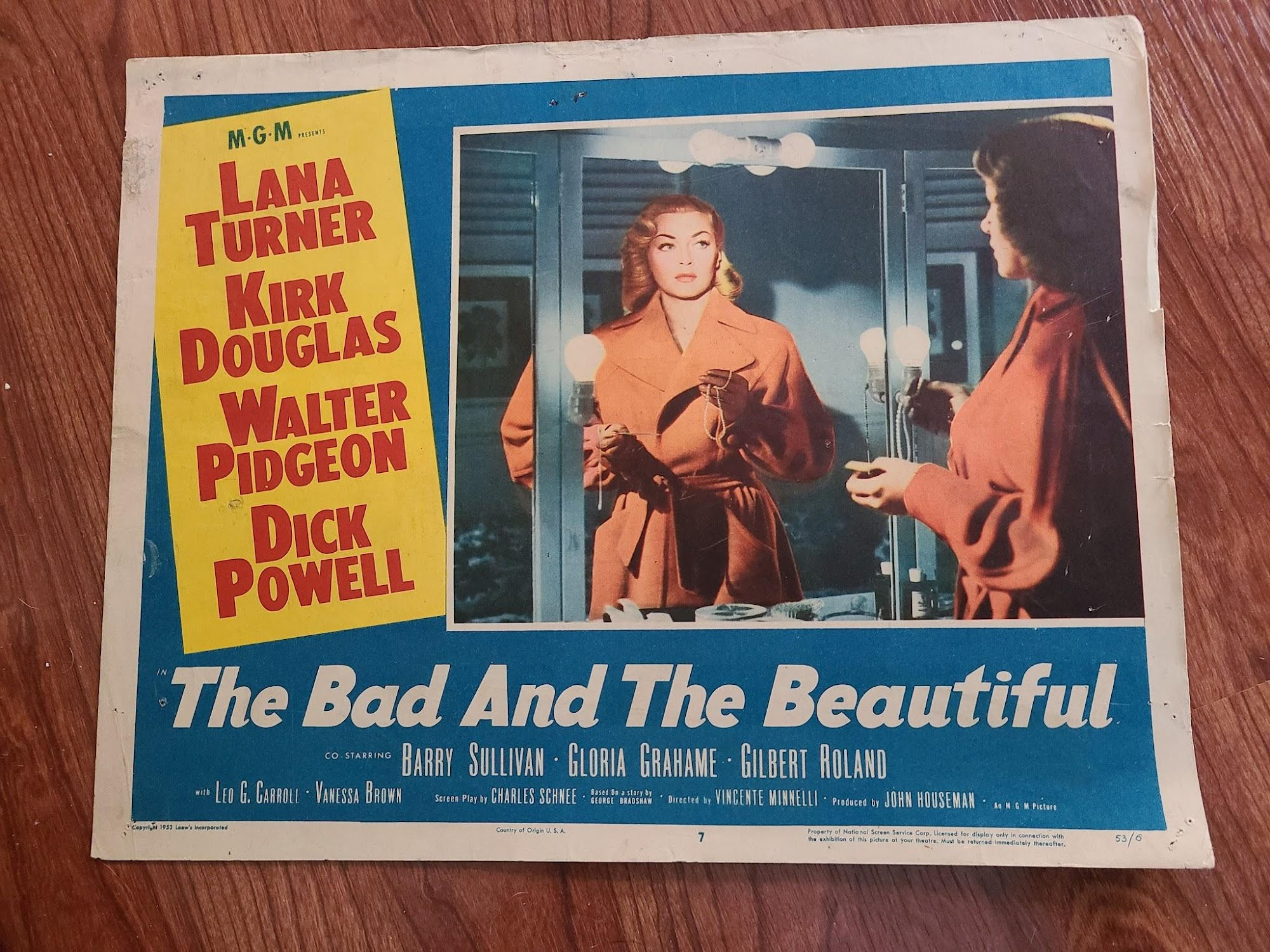The Bad And The Beautiful 1952 General Lobby Cards