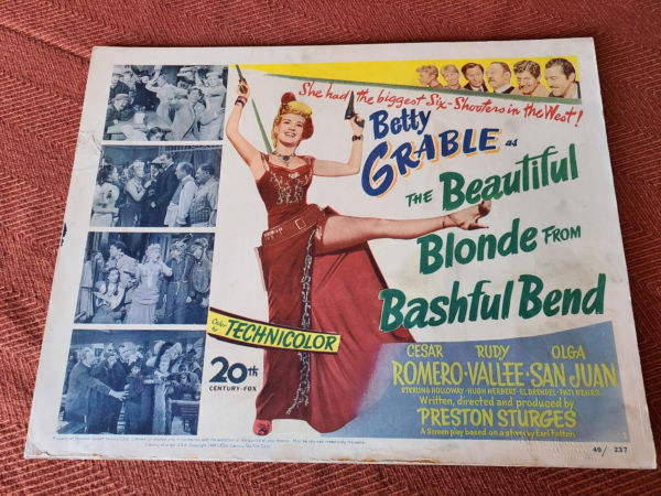 The Beautiful Blonde / Bashful Bend 1949 Western Lobby Cards