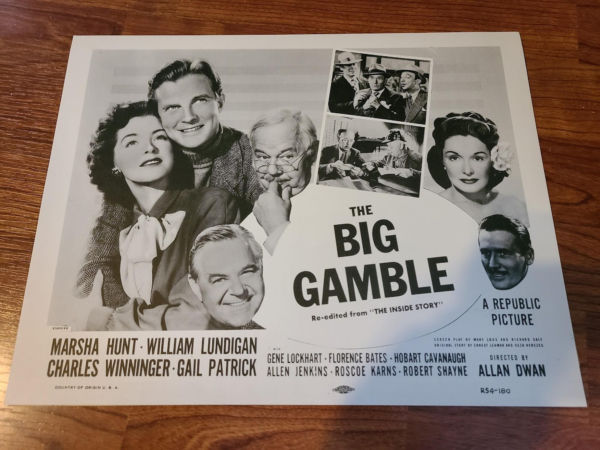 The Big Gamble 1948 Title Cards