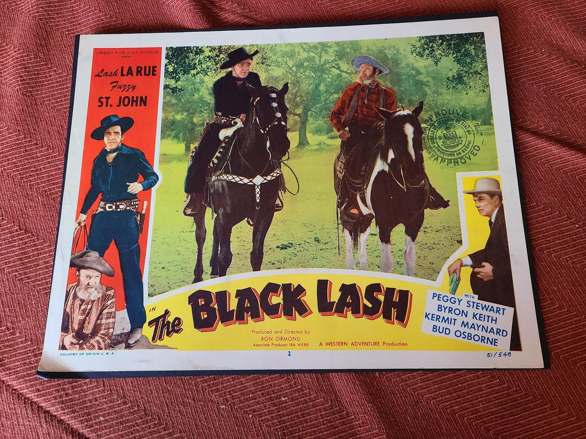 The Black Lash 1951 Western Lobby Cards